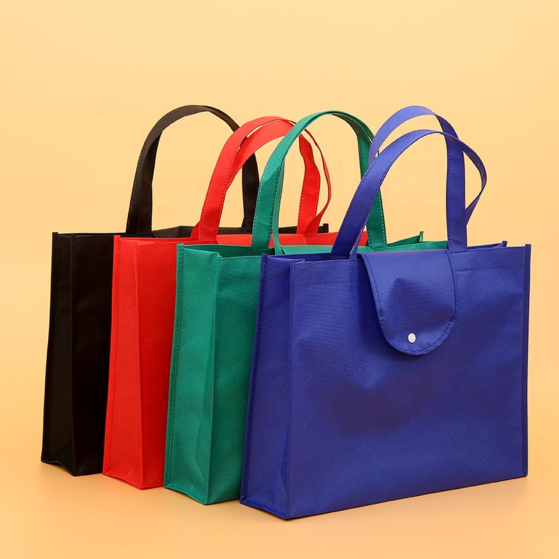 Fast Shipping New Design Custom Printed Logo Eco Friendly Portable Reusable Promotional Foldable Non Woven Fabric Carry Bag