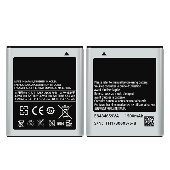 Заводская оптовая продажа, аккумулятор для мобильного телефона Samsung I8150 1500 мАч EB484659VA