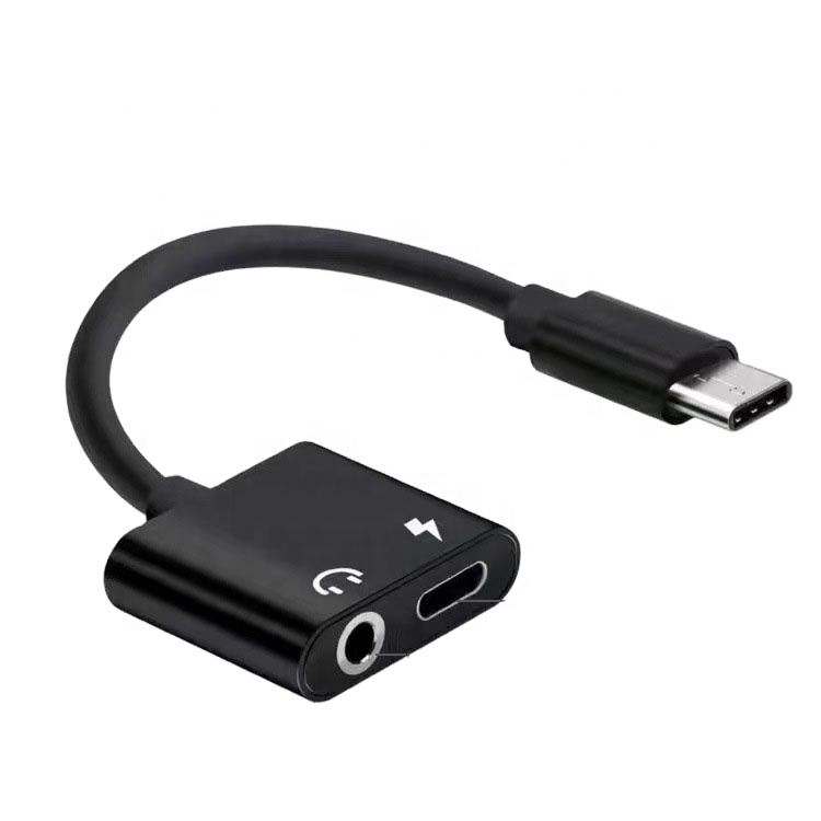 2 в 1 зарядный AUX USB C адаптер для наушников Тип C к 3,5 мм разъем аудио конвертер для xiaomi huawei pro