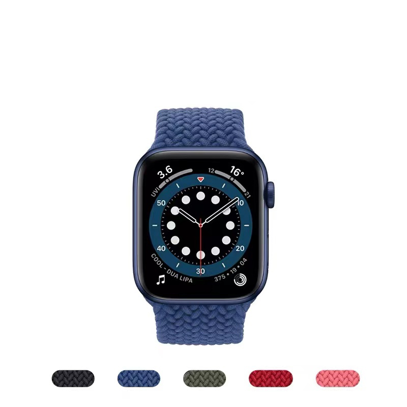 Новинка 2020, Плетеный ремешок для соло, эластичный ремешок для часов Apple lWatch 6/SE