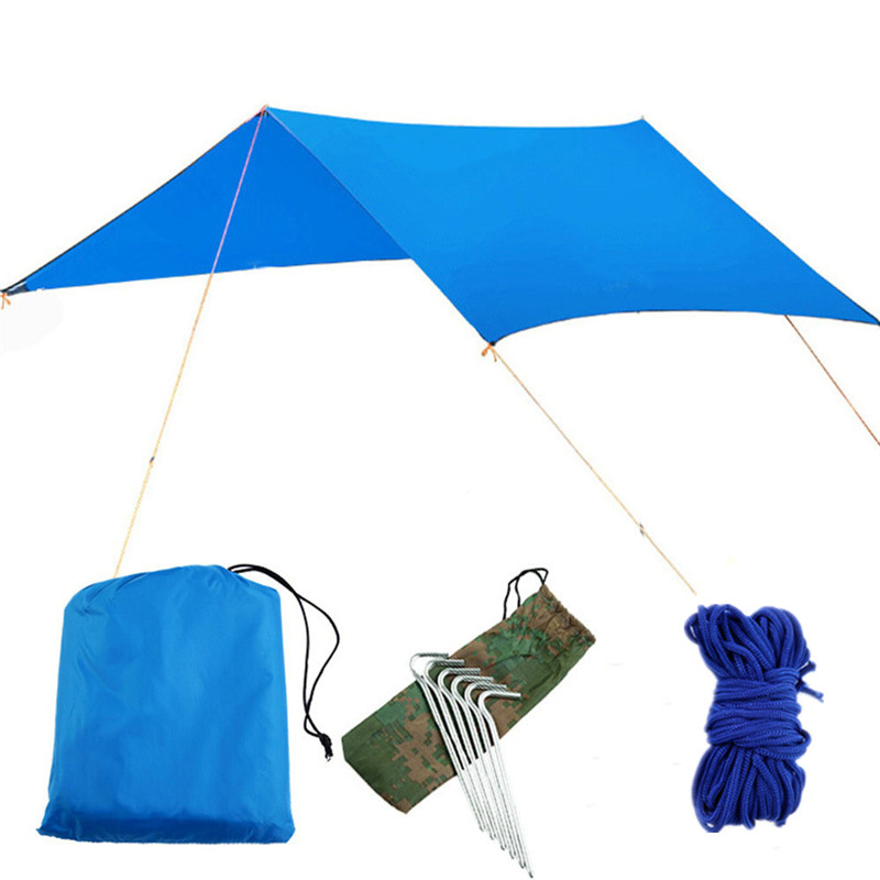 Multifunction outdoor camping beach sun shelter, rain proof portable hammock awning