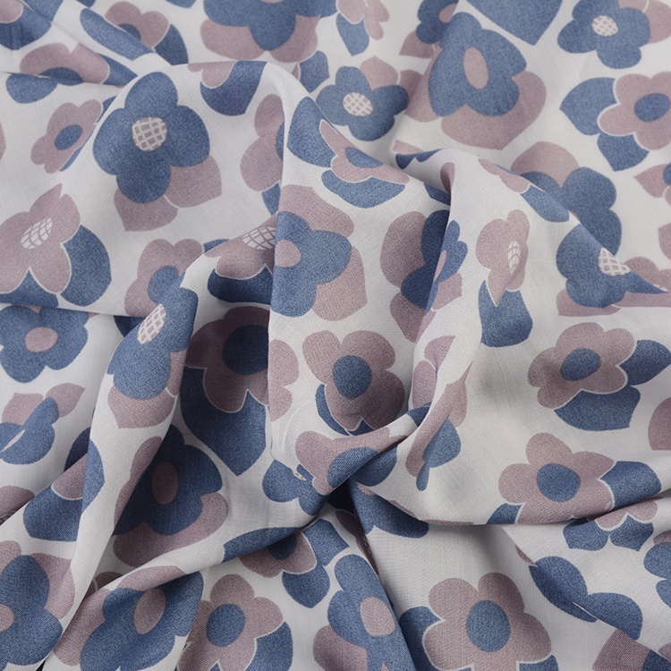 Premium comfortable 45s*45s woven flower printed 100% rayon fabric by meter shop stock lot for dress