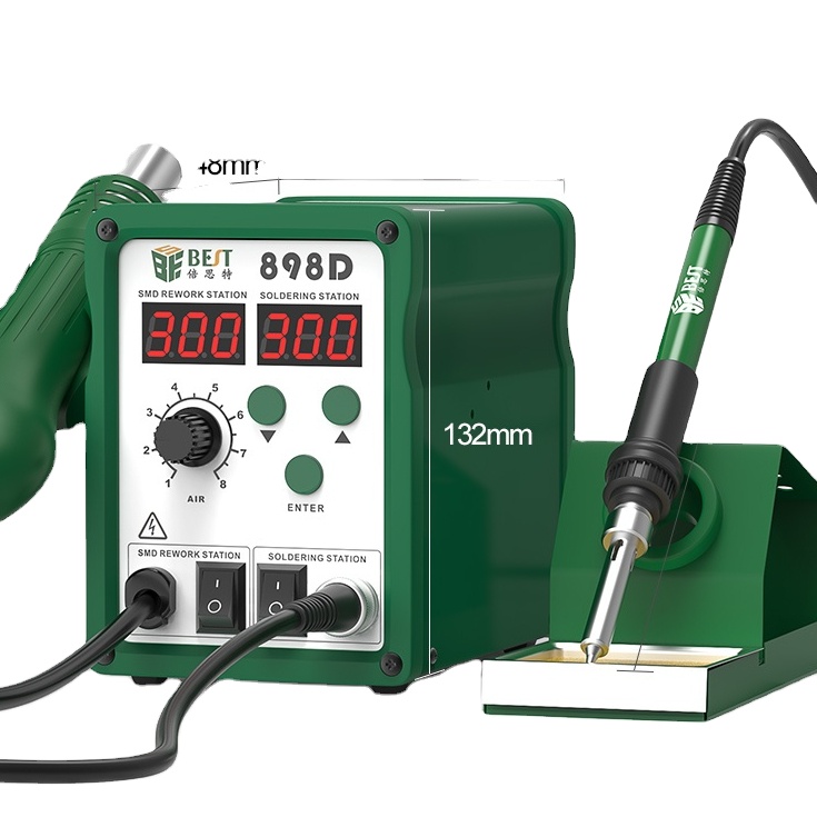 Customized 898D cheap price SMD temperature adjustable smd station soldering quick of mobile repairing tool