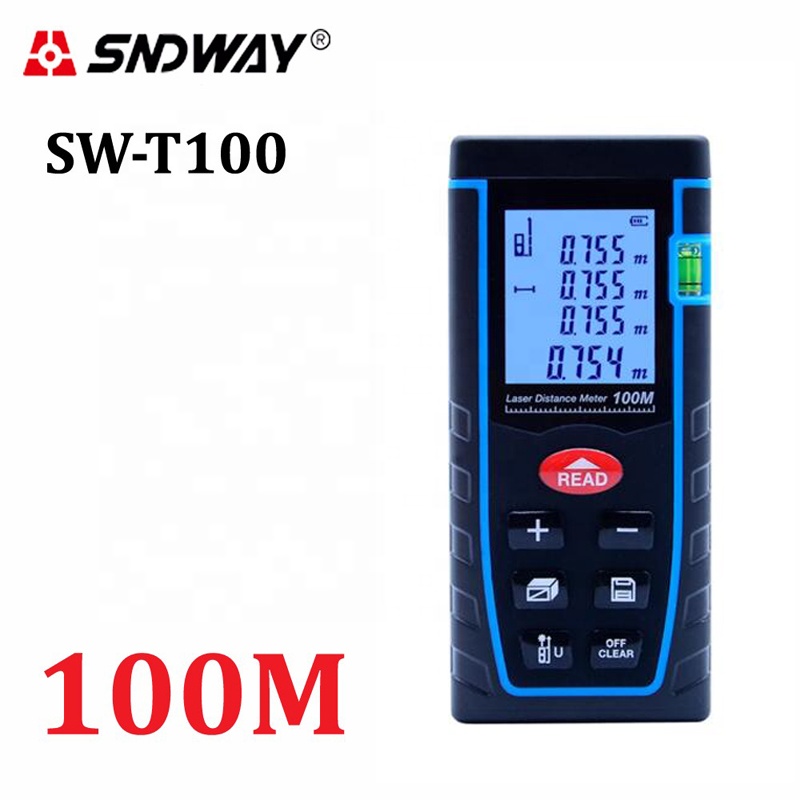 Цифровой лазерный дальномер SNDWAY SW-T100 Home, 100 м, лазерная рулетка, дальномер, измерительные инструменты для внутреннего измерения