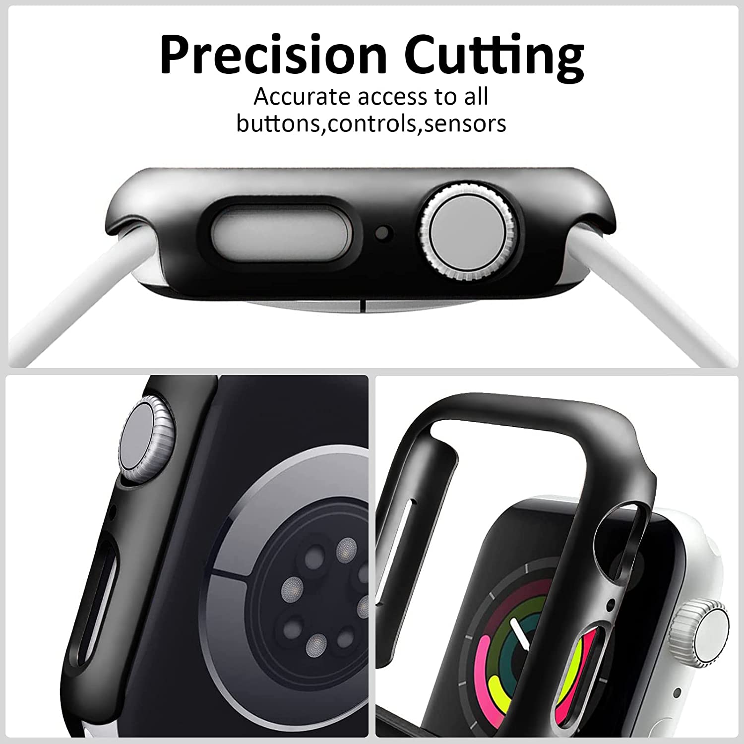 41 мм 45 мм чехол для Apple Watch серии 7 распыления Смарт-часы Чехол PC защитный чехол для наручных часов iWatch, 7 аксессуары