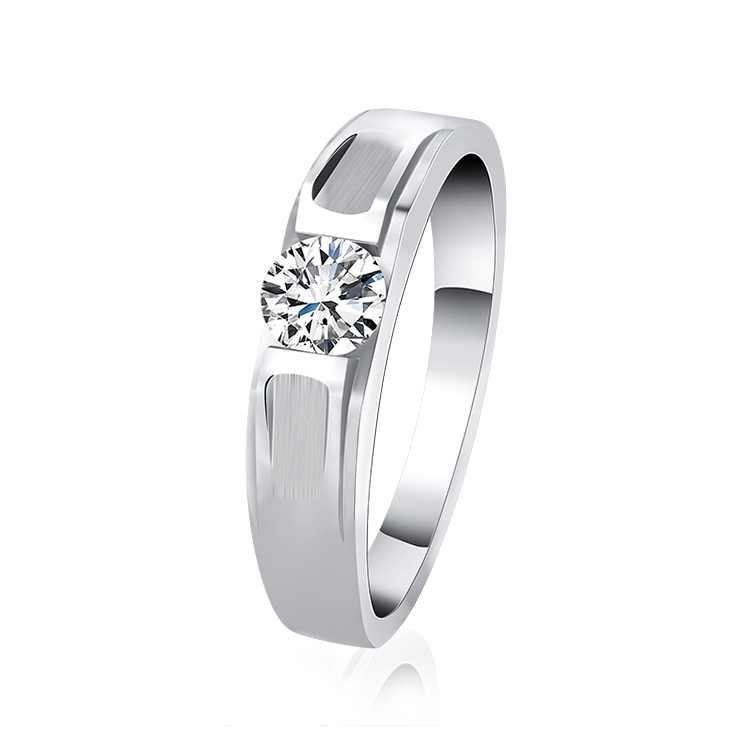 Свадебные ювелирные кольца с бриллиантами с 0.5ct муассанитом, Платиновое кольцо для помолвки