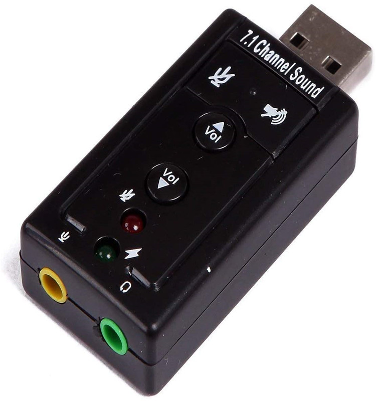 USB 7,1 канал USB внешняя звуковая карта аудио адаптер (звуковая карта) черный