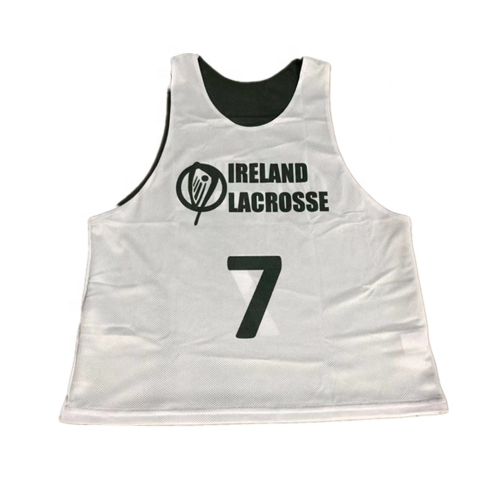 Сублимированная Двусторонняя сетка pinnie lacrosse college