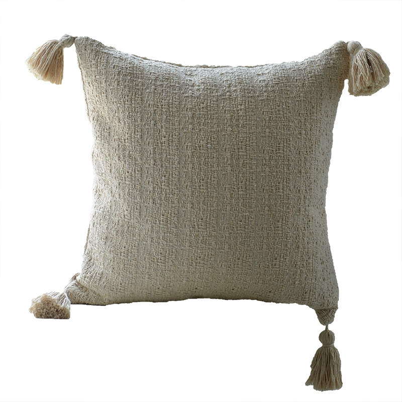 Cotton linen Decorative Cushion Cover Pillow Case Sofa Pillowcase Living Room Decoration Throw Cushion Covers tassel Home Decor