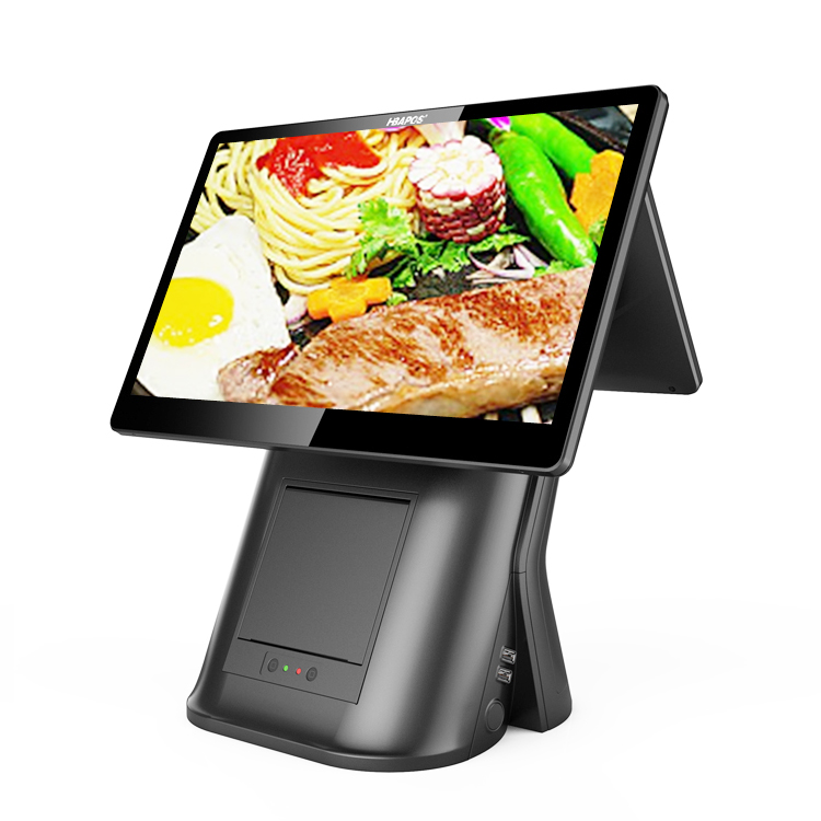 15 inch Restaurants capacitive pos system with printer barcode generator