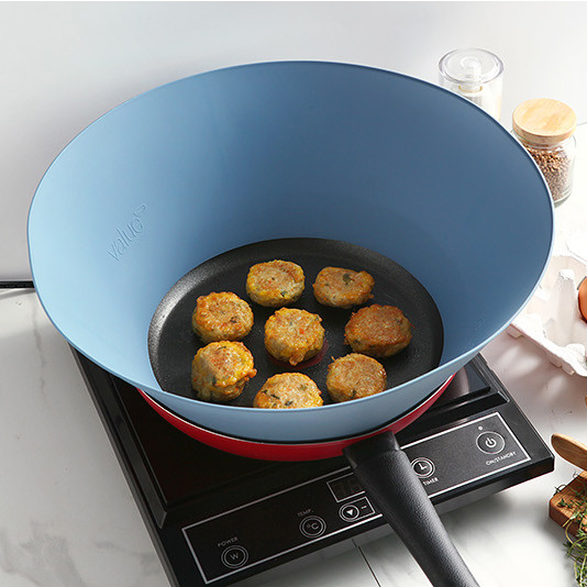 Silicone Splatter Guard Non-Stick Silicone Frying Wall Proof Pot Cooking Splash Guard Oil Splash Proof For Kitchen