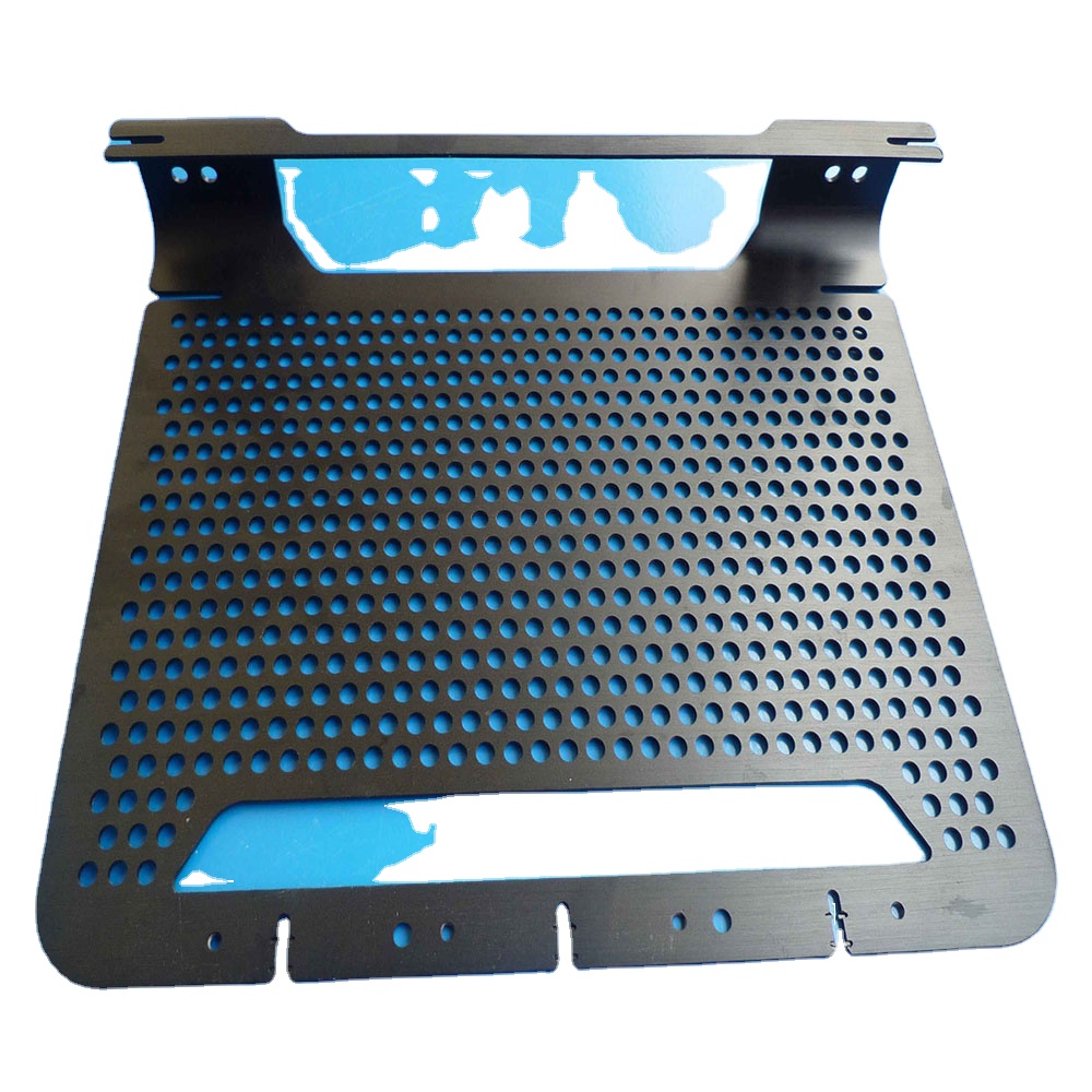 laser cutting stamping bending part Industrial aluminum anodized punched press holes punching machine parts