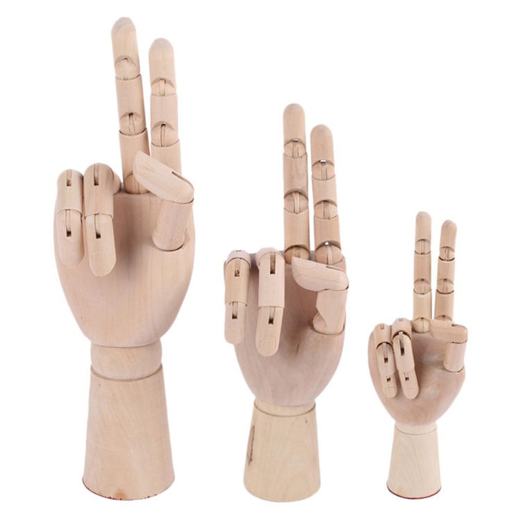 Wooden Hand for window display and sketching