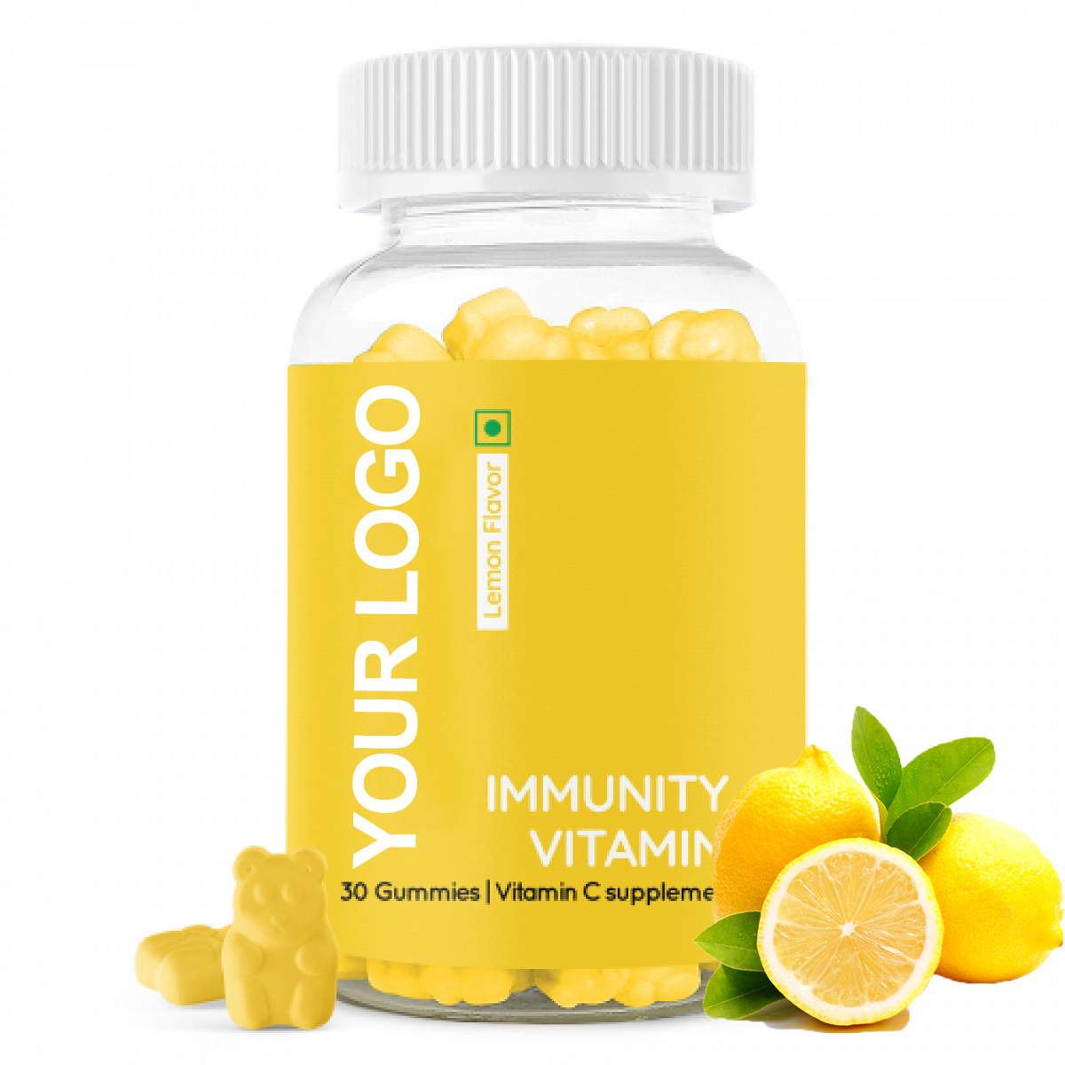 Immunity Booster Vitamin C Gummies Fresh Lemon Flavor Boost Skin and Hair health
