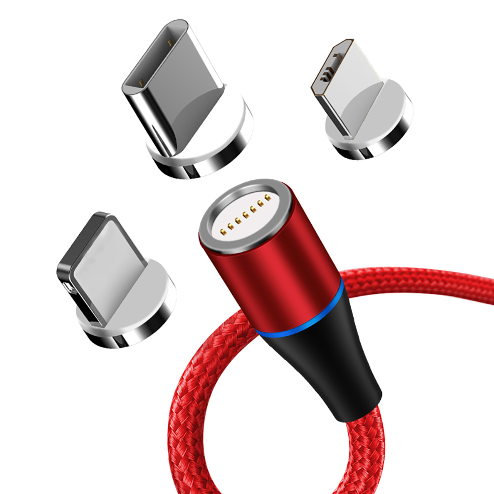 Бесплатный образец нейлонового плетеного магнитного зарядного USB-кабеля типа C