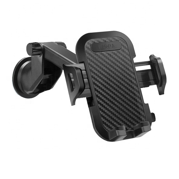 Dashboard Windshield Extendable Mobile Phone Car Mount Phone Holder, 360 Degree Swivel Head Car Cradle Clamp Cell Phone Stand