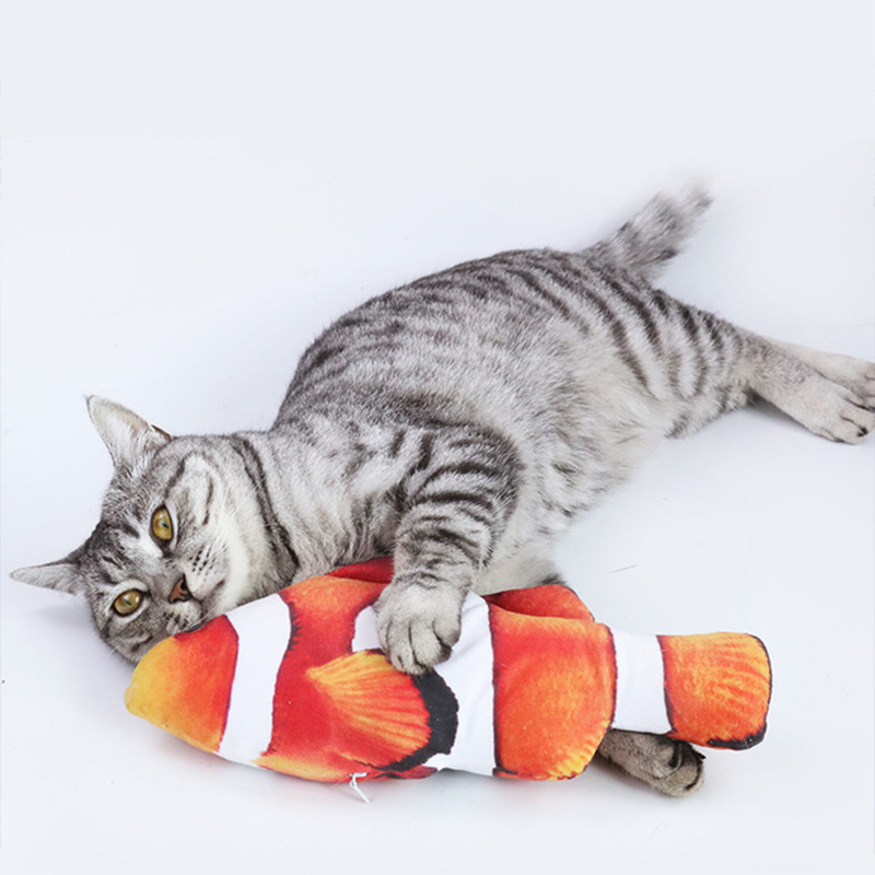 POP DUCK Factory wholesale Flopping Fish Simulation Wiggle Fish Catnip Toys Electric Cat Kicker Toy Moving Fish Cat Toy