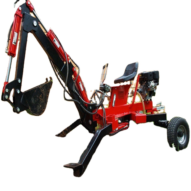 9hp, бензиновый буксируемый экскаватор, экскаватор для atv/трактора, мини-экскаватор с большой мощностью на продажу