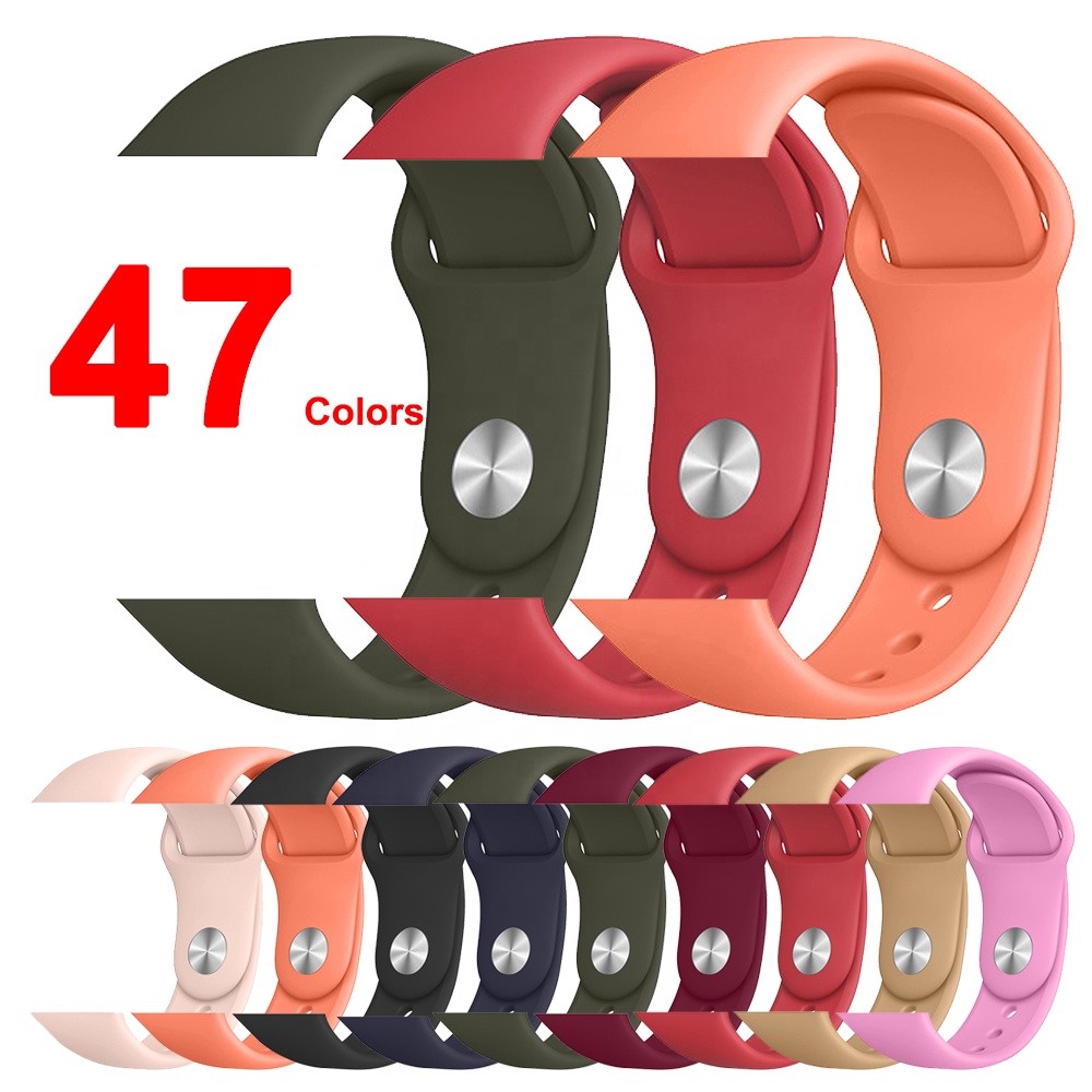 Силиконовый сменный спортивный ремешок для Apple Watch Series 5 4 3 44 мм 42 мм 40 мм 38 мм