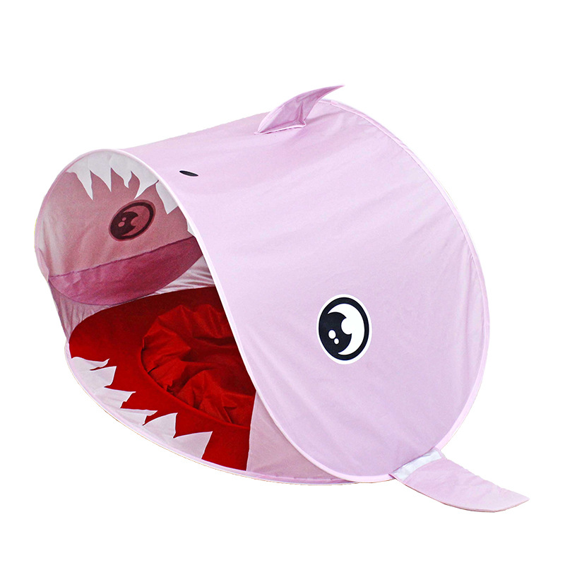 Shark Animal Face Tent Baby Beach Shade Quick-opening Folding Outdoor Tent Pop Up Kids Toy Animal Tent