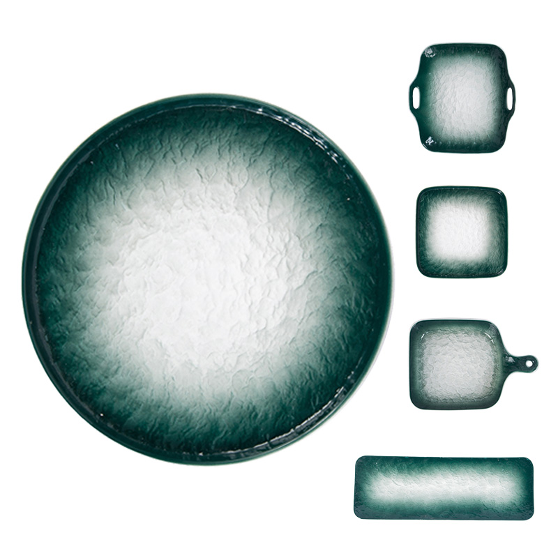Irregular Rectangular Rectangle Porcelain Ceramic Square Round Shape Dinner Charger Plates Dinnerware