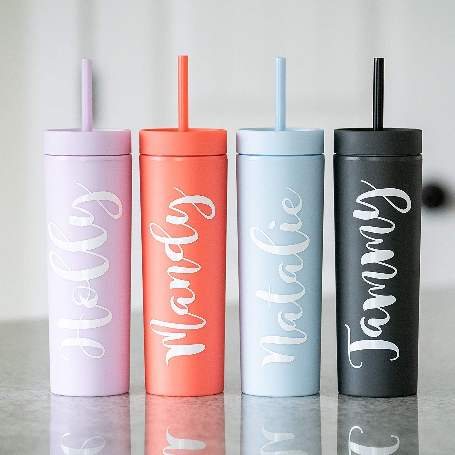 High Quality 16oz Reusable Latest Leakproof Travel Water Coffee Mug with Straw and Lid