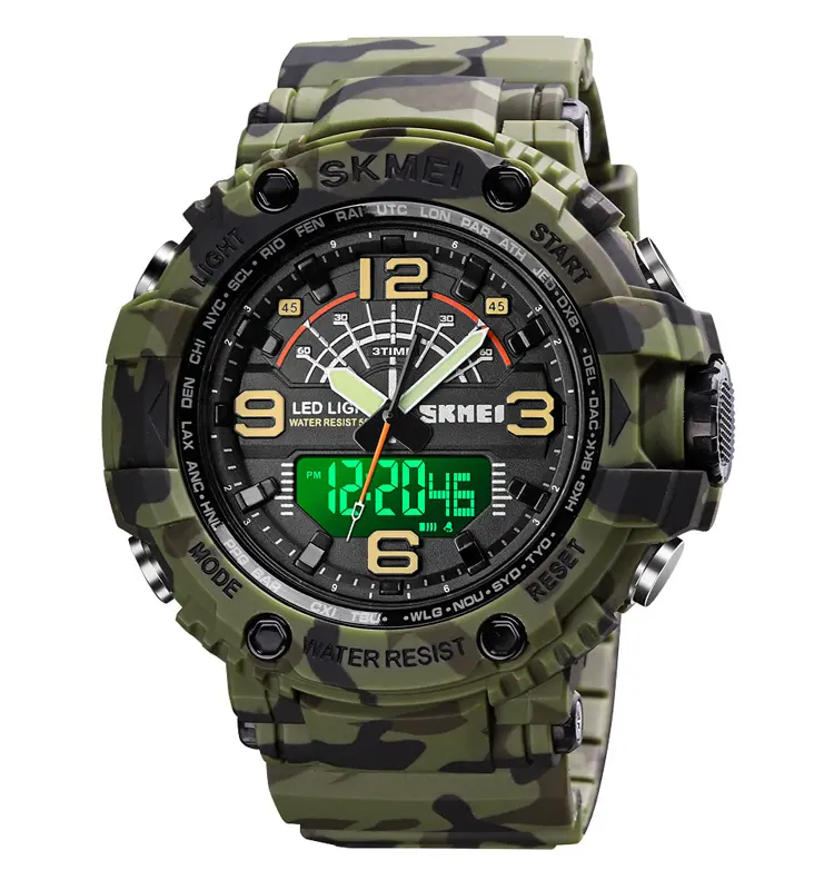 Waterproof Wristwatch New Model Skmei 1617 Sport Digital Watch Waterproof 5ATM Multifunction Analog Men Wristwatch