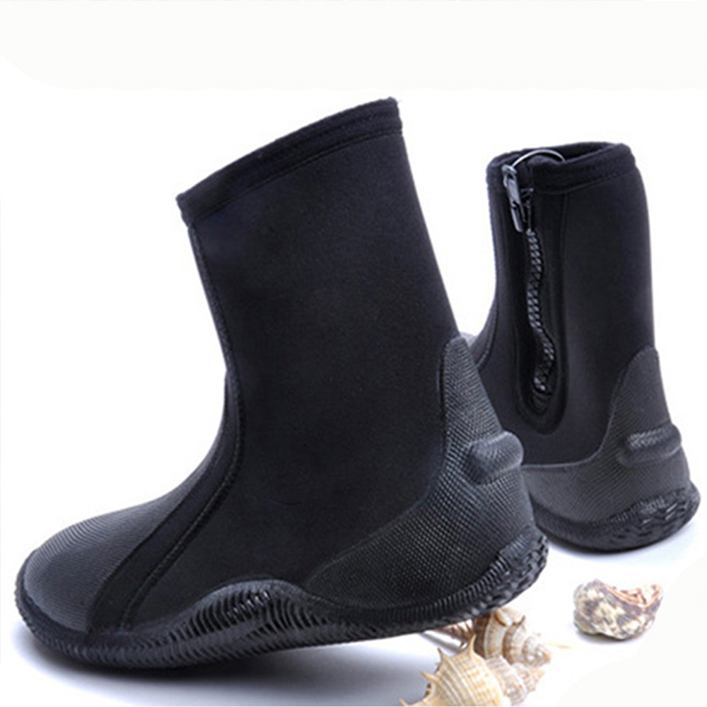 FunFishing Newest 5MM Neoprene Scuba Vulcanization High Upper Diving Anti-slip Adult Diving Boots Warm Fins Spearfishing Shoes