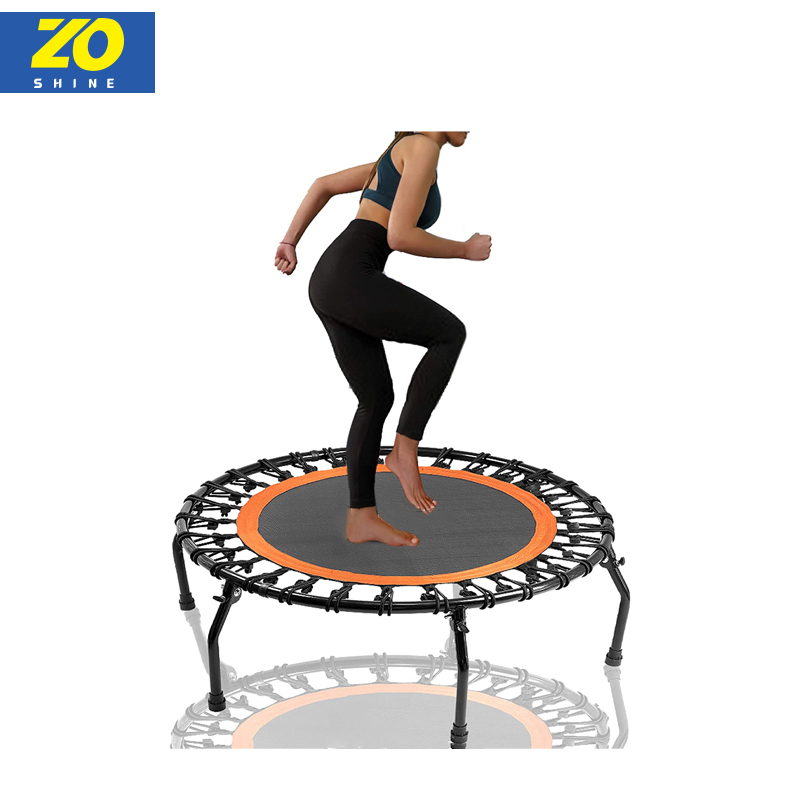 Zoshine 40inch Silent Mini China Trampoline Fitness Round Trampoline Bungee Jumping Cardio Trainer Workout for Adults