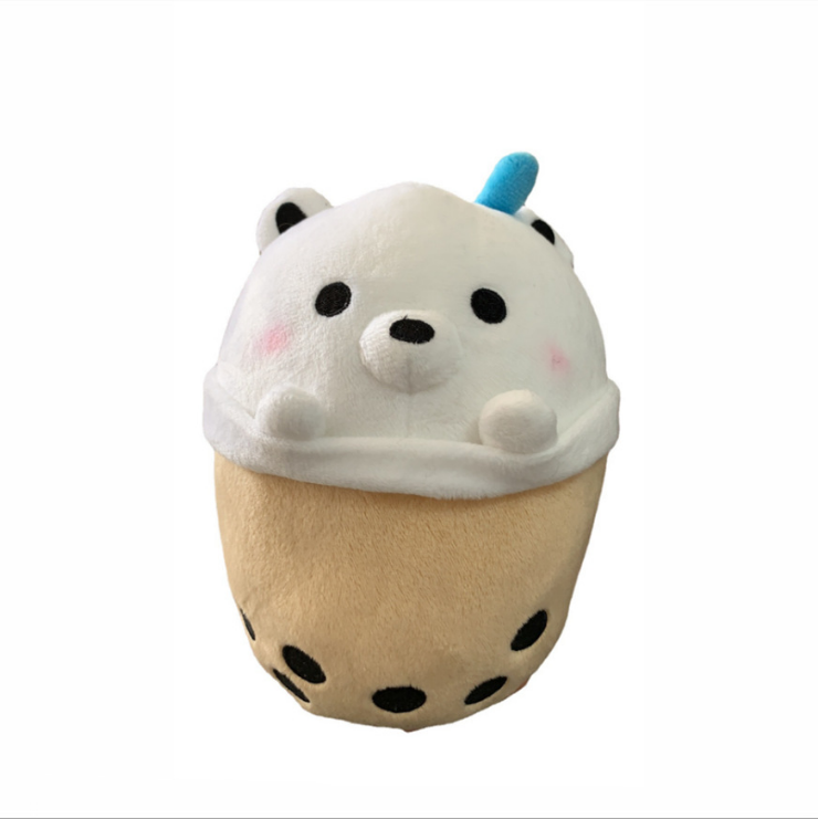 New Custom Polar Bear plush stuffed & plush toy animal Boba Plushie 20 CM Ice Bubble Milk Tea Soft Plush Toy