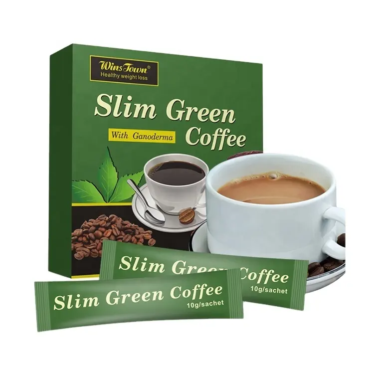 Wholesale Slim green Ginseng Coffee Winstown slimming natural herbs diet private label weight loss instant Ganoderma coffee