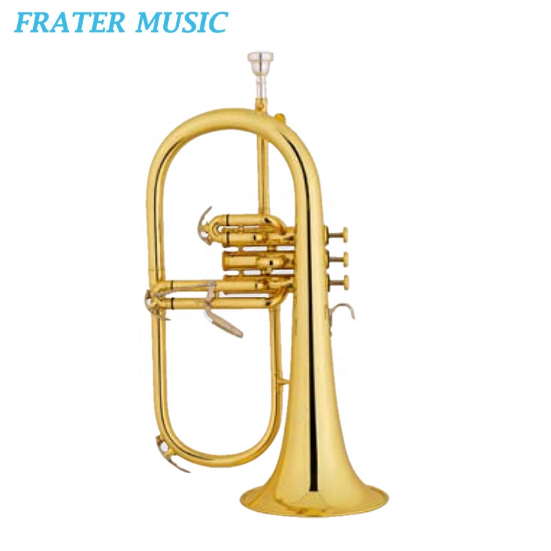 Высококачественный желтый латунный звонок Bb key Flugelhorn (JFG-420)