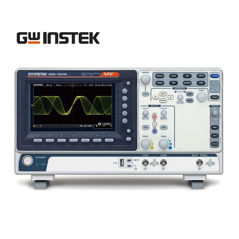 GW INSTEK GDS-1000B серии 2 каналов 4 канала GDS-1102B GDS-1104B цифровой осциллограф 200 МГц 100 осциллографы