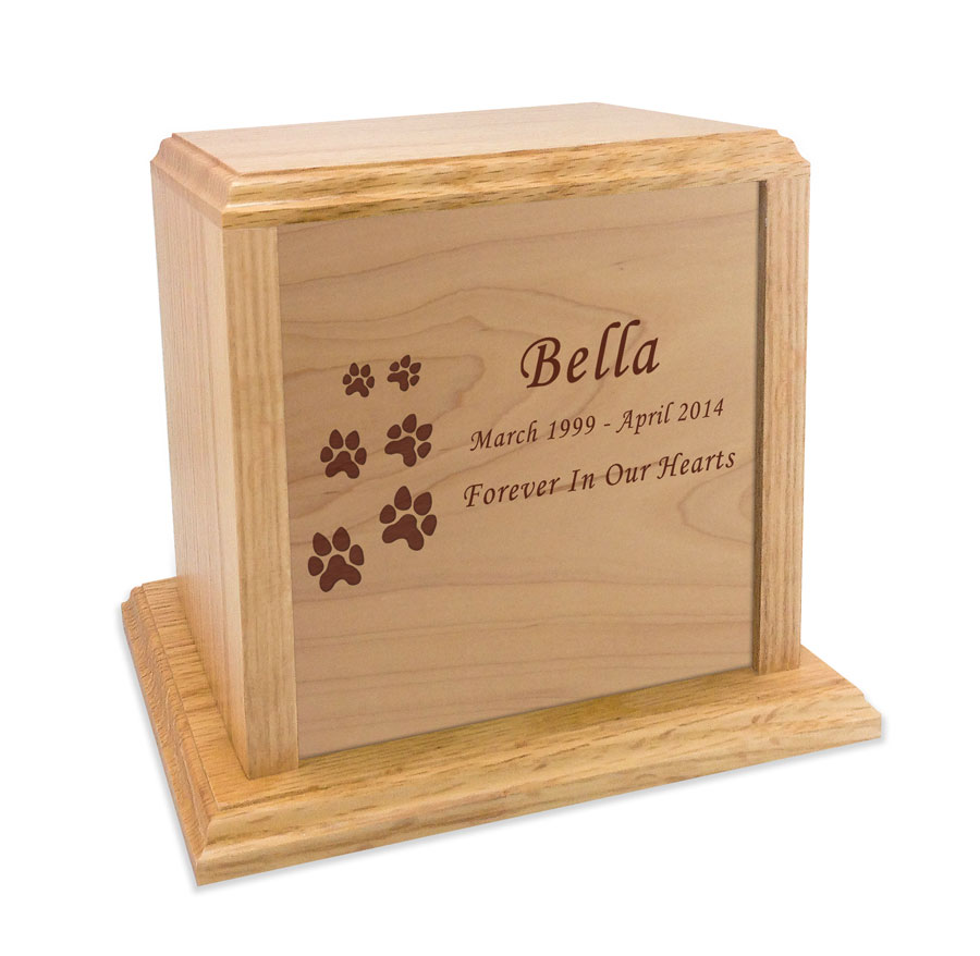 Hot Sale Best Quality Dogsupplies Funeral Supply Black Dogpet Cremation Wooden Pet Urn