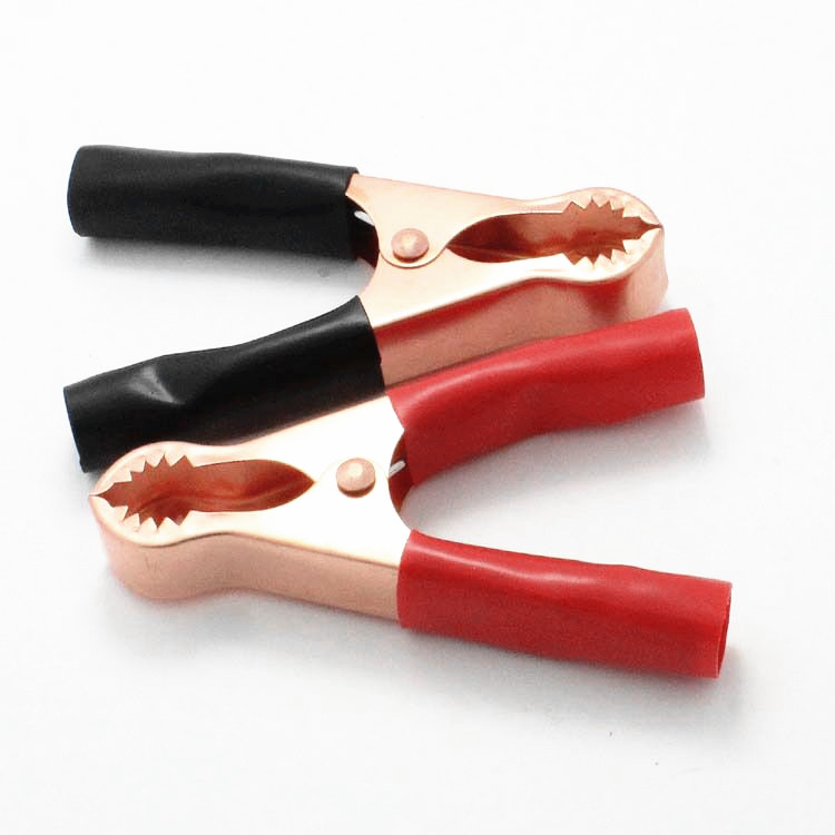 Labs Test Lead Alligator Clip Heavy Duty to Alligator Clip Heavy Duty 80mm 50A red and black 1Pair