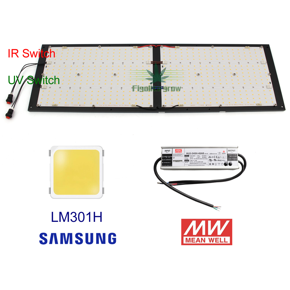 Figolite Samsung LM301h Светодиодная панель V4 240 Вт Светодиодная промышленная лампа с УФ ИК-переключателем управления