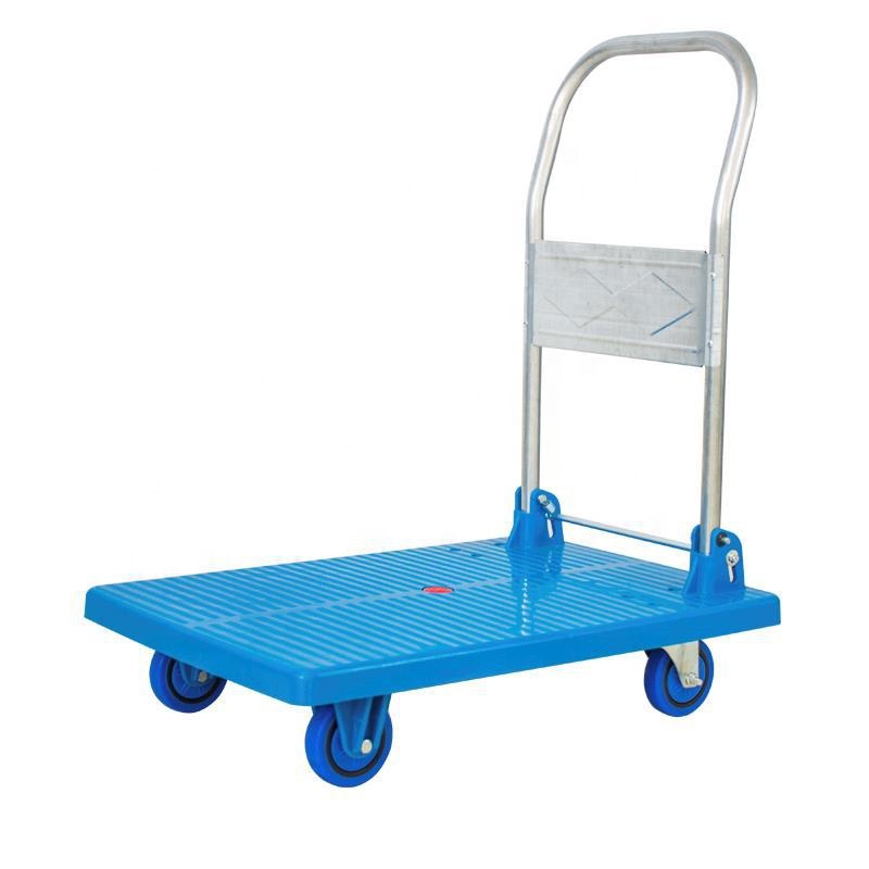 Тележка Handcart, плоская тележка, оптовая продажа товаров для супермаркета, складная тележка для склада, бесшумная тележка