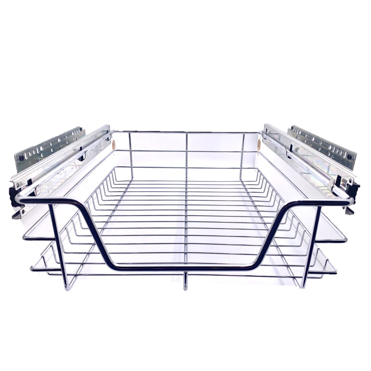 Kitchen cabinet pull out iron storage 4 sides basket