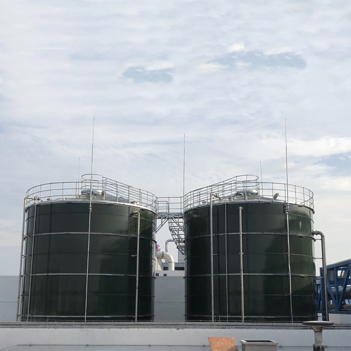 Большой биогазовый завод, используемый для сельского хозяйства или животноводства отходов, инженерный дизайн