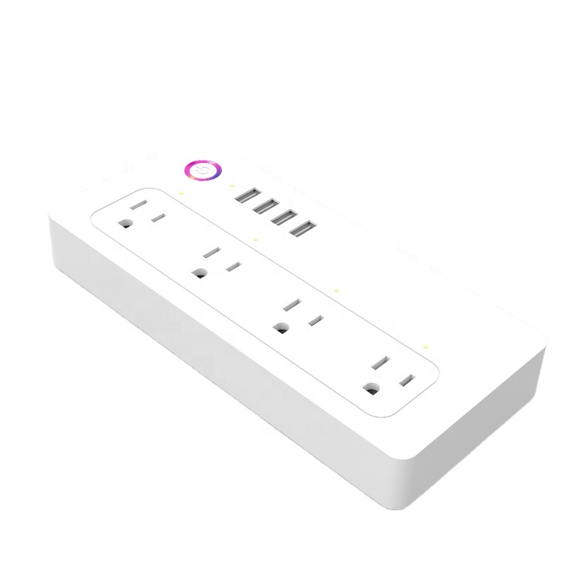 Новая модель 4AC + 4USB портов WiFi смарт-удлинитель США/ЕС/Великобритания доступны