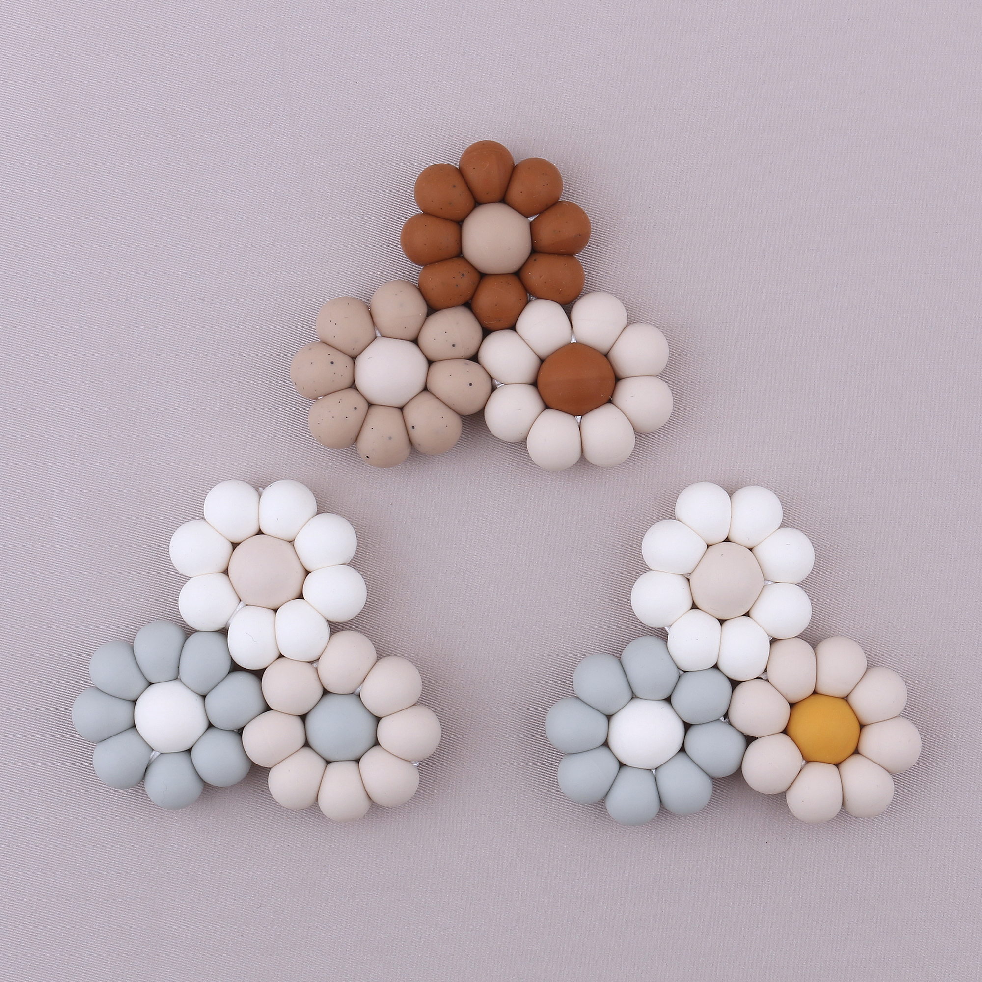 New BPA Free Baby Silicone Sunflower Shape Teether Pendant Beads For Baby Teething Beads