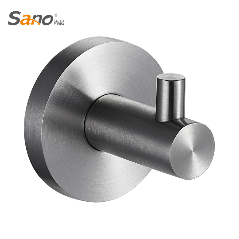Manufacturer Bath Towel Hook Silver Robe/Coat Hook SUS 304 Stainless Steel Bathroom Hardware Heavy Duty Wall Mounted Hook