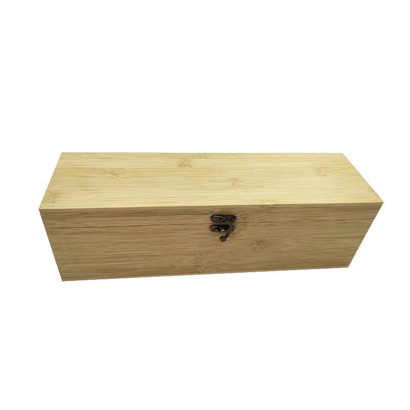 Luxury Hard Wine Box Custom Bamboo Wine Gift Box with Lock and Accessories