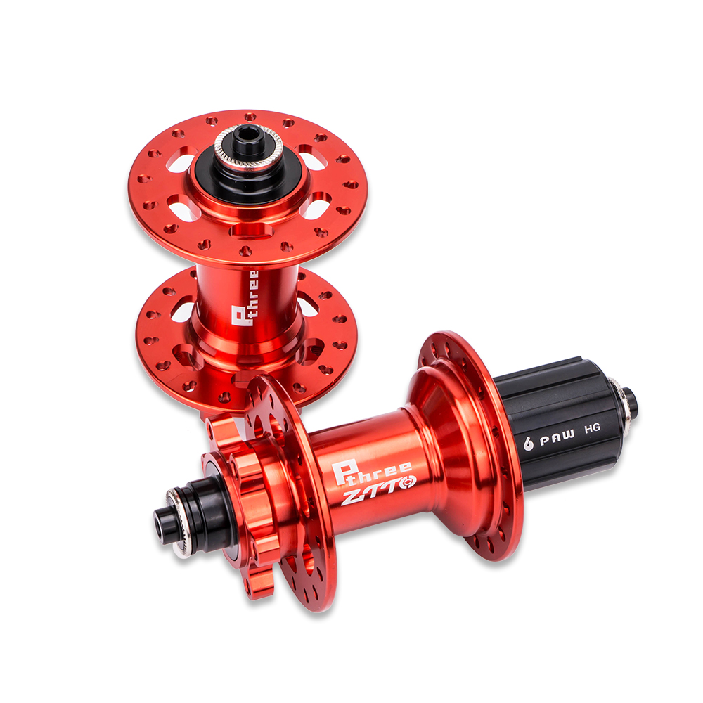 Ступица дискового тормоза ZTTO MTB с 6 отверстиями, 32 отверстия, P3 VS DT 370 xm490 D041SB D042SB, сквозная ось, быстросъемный 142 135, герметичный подшипник оранжевого цвета