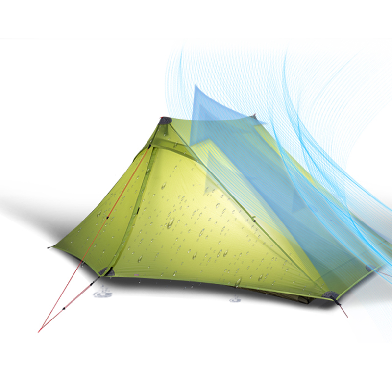 3F UL GEAR LanShan 2 pro модернизированная Сверхлегкая палатка для кемпинга на 2 человека 20D нейлоновая двусторонняя силиконовая палатка