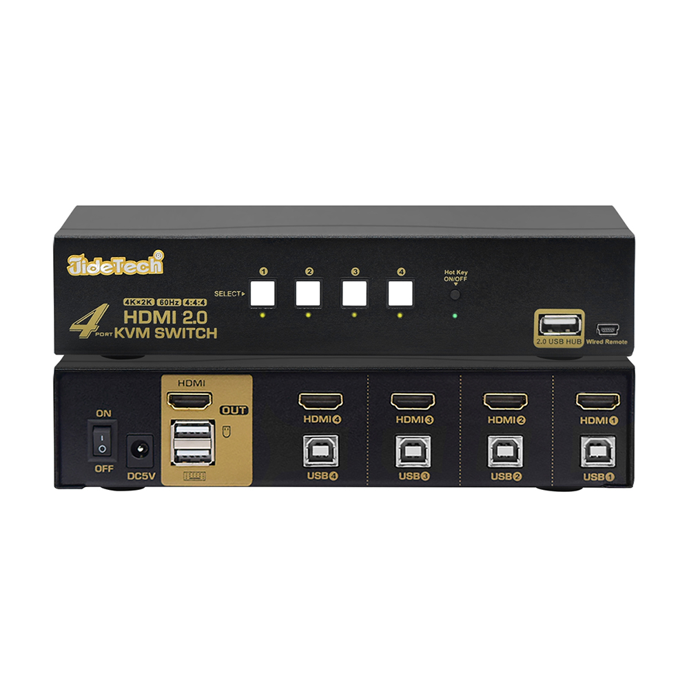 HDMI 2,0 KVM переключатель USB HDMI переключатель 4 порта для компьютера ноутбука сервера DVR NVR игровой консоли