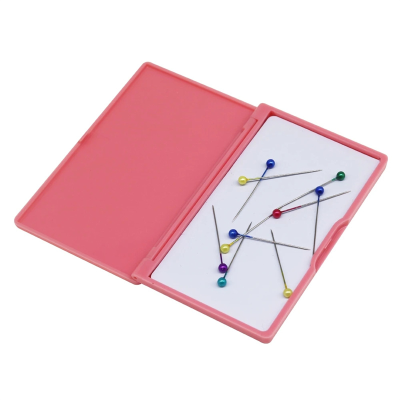 Pink Magnetic Box Storage Pins Case Needlework Storage Anti-lost Storage Boxes with Sewing Pin Needles Holder Embroidery Tool
