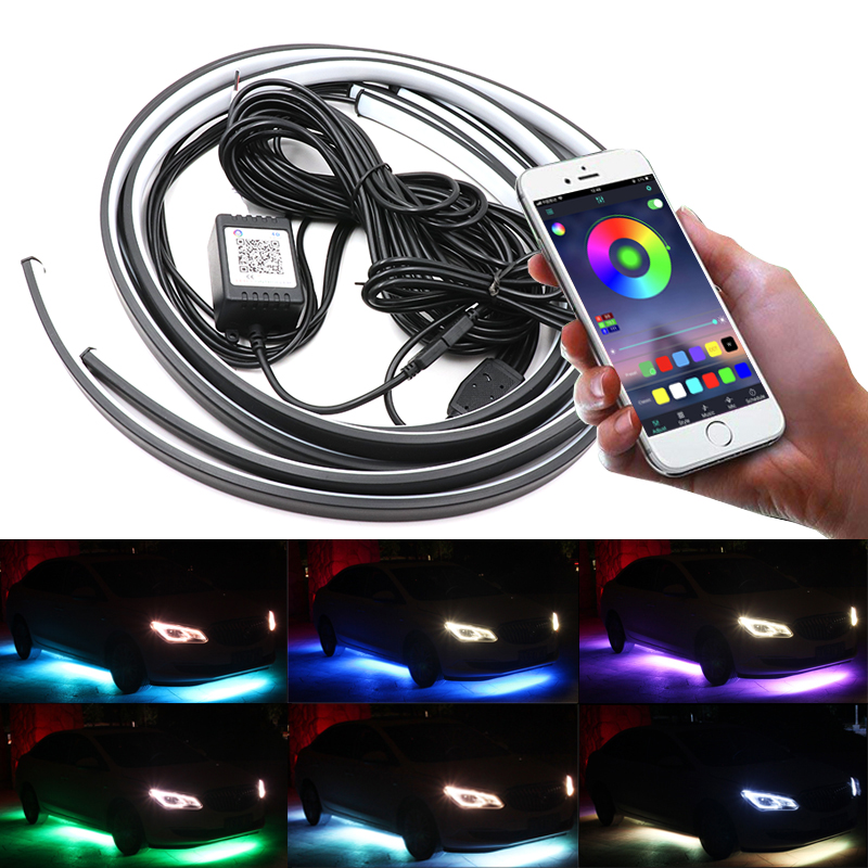Гирлянда для салона, гибкая атмосфера, аксессуары для украшения rgb, декоративная окружающая полоса, светодиодная внутренняя подсветка автомобиля