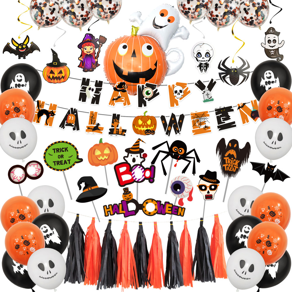 Halloween party supplies 2021 Halloween decoration home party decor banner Halloween party banner set