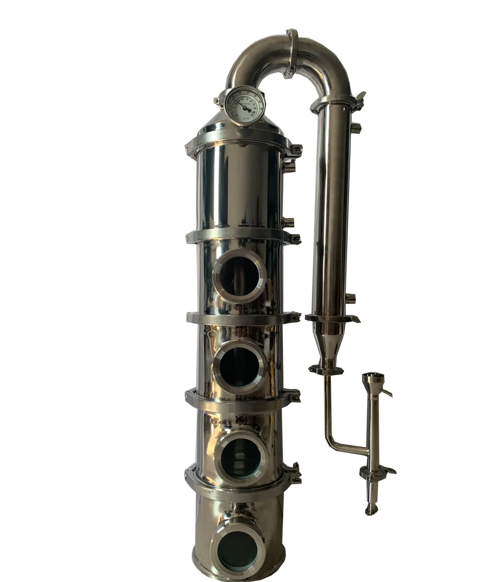 stainless steel flute column distillation reflux column sale